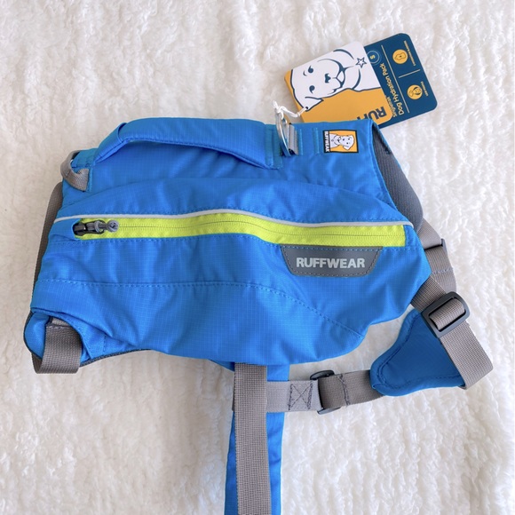 RuffWear Singletrak Dog Hydration Pack Dog Harness Hiking Backpack Blue S